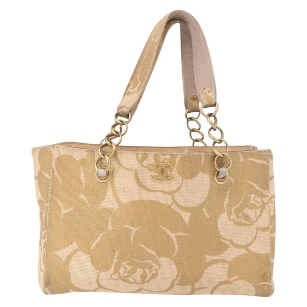 Chanel Chain Shoulder Tote Beige